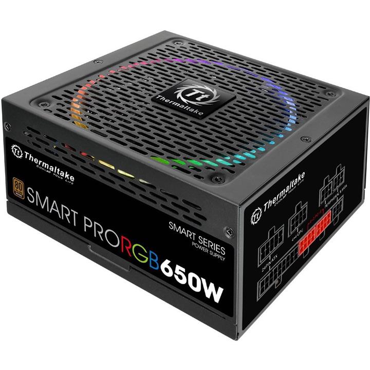 منبع تغذیه کامپیوتر ترمالتیک مدل Smart Pro RGB 650W Bronze Thermaltake Smart Pro RGB 650W Bronze Computer Power Supply